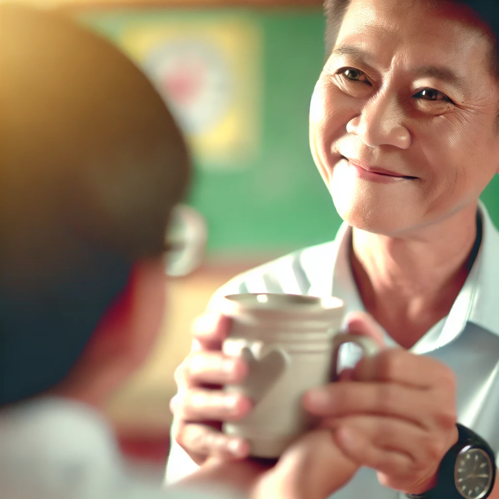 A Teacher's Joy Upon Receiving a Personalized Coffee Mug - 05