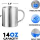 Stainless Steel Coffee Mug with Travel Cup 3