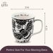 Stylish Ceramic Cute Coffee Mugs Black and White Design 5